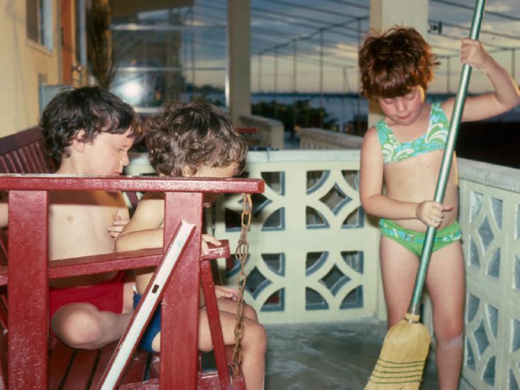 , at Flamingo Motel, Clearwater Beach, FL. First week in Jan., 1976